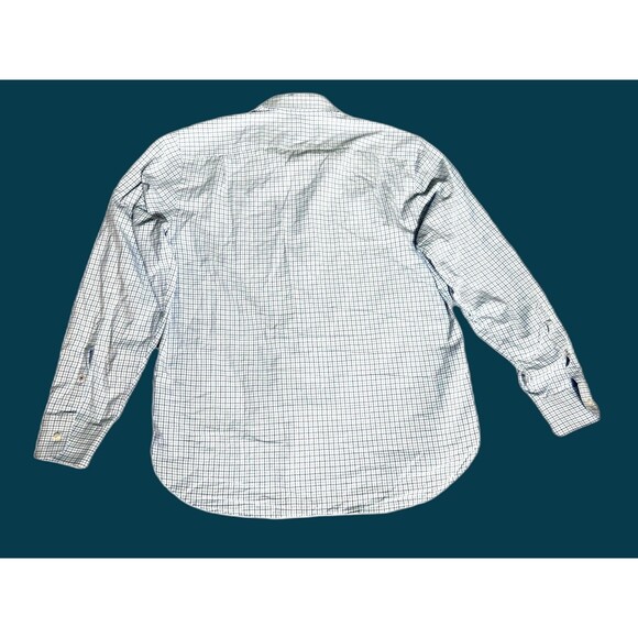 Bonobos Button Down Shirt Mens Large White Check Long-Sleeve Cotton Standard Fit - Picture 4 of 6